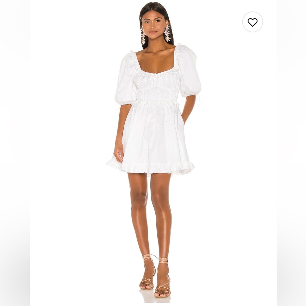 For Love and Lemons Jackson Mini Dress XS Ivory